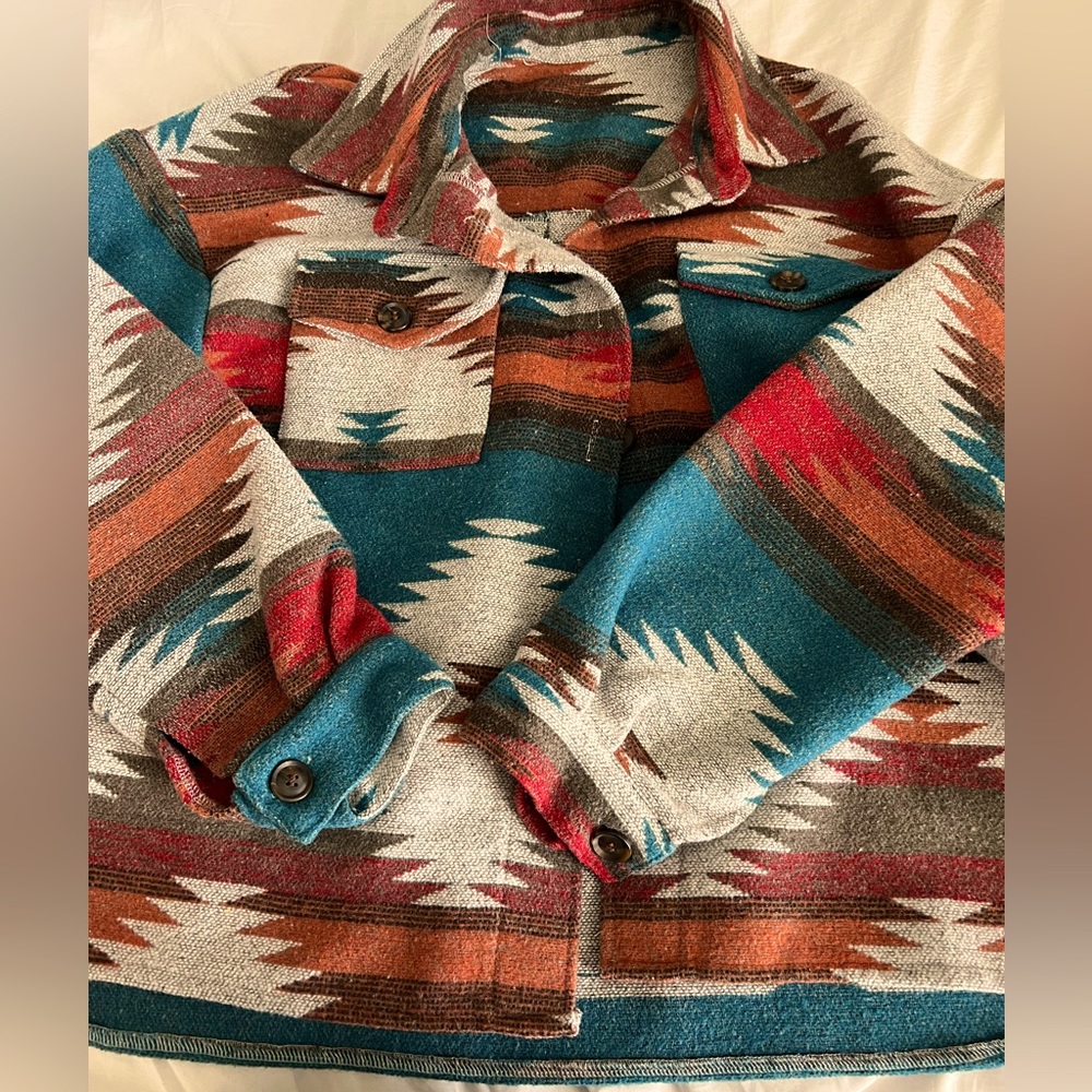 Aztec button up jacket
